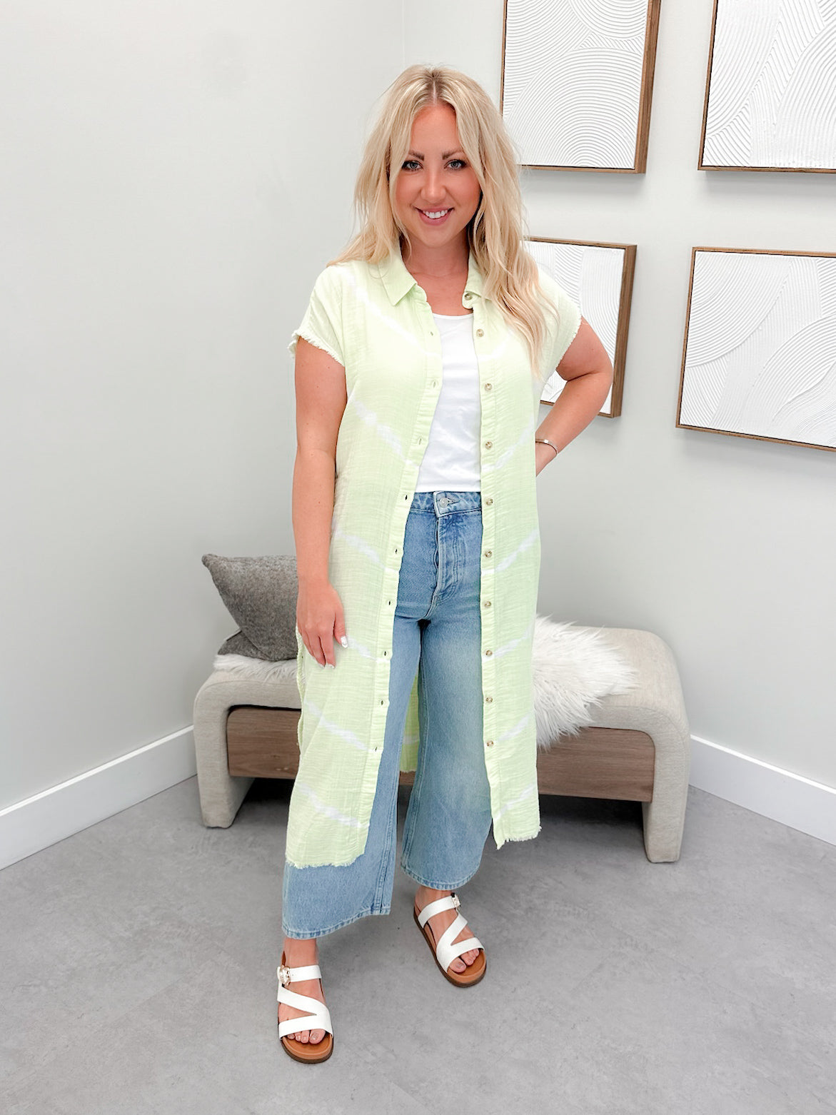 Spritz Top/Dress in Lime
