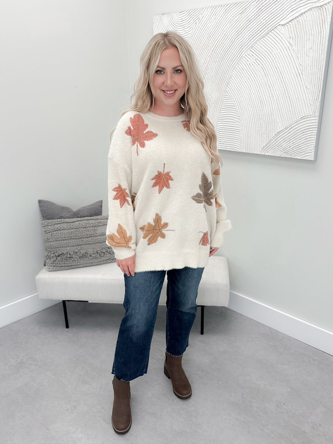 Fallen Leaves Sweater in Taupe
