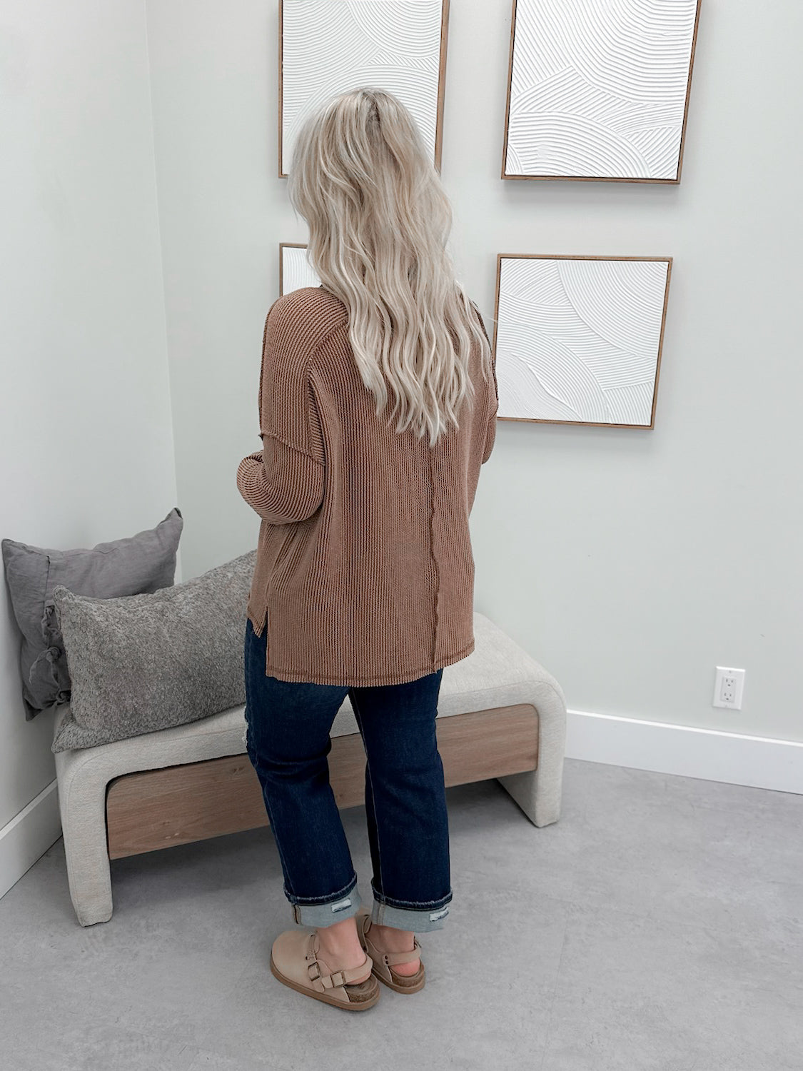 Joss Wave Long Sleeve in Brown
