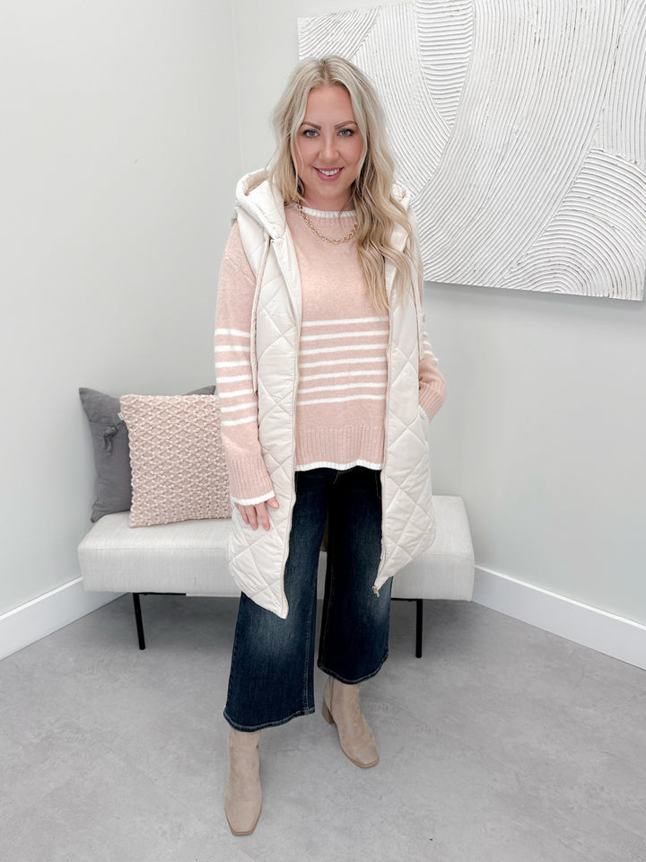 Rhodes Vest in Ivory