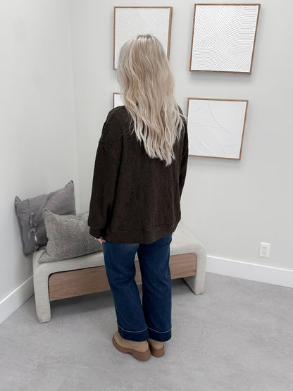 Quinn Cardigan in Espresso