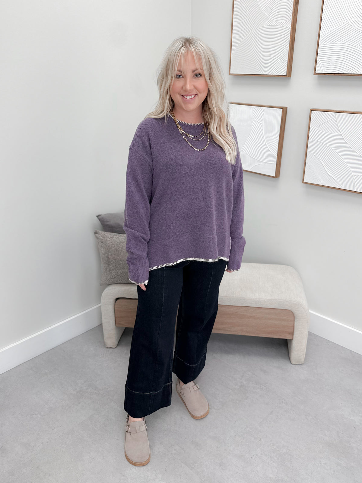 Blanche Sweater in Violet
