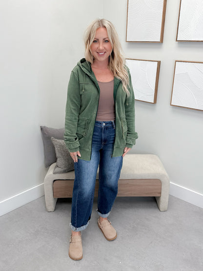 Grab and Glow Jacket in Moss by Ampersand Avenue