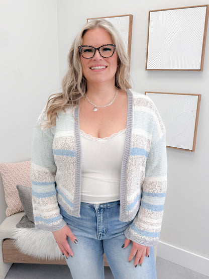 Nolana Cardigan in Blue Grey