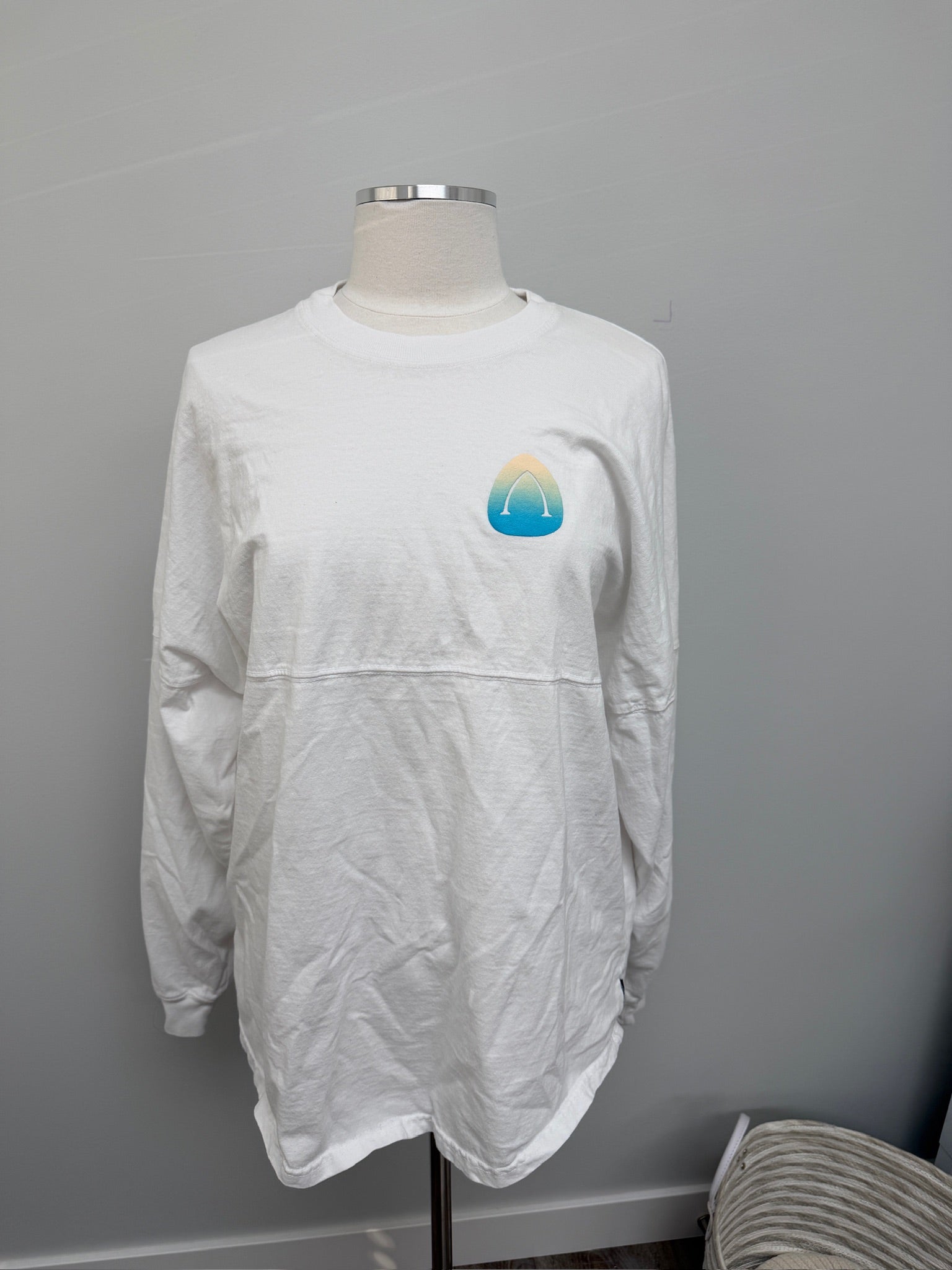 #34-  Spirit Jersey White Long Sleeve Size M