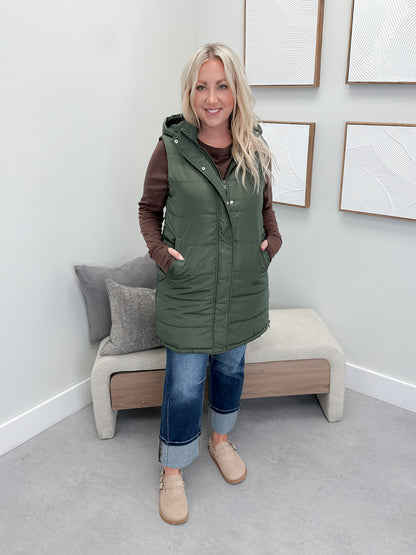 609 Vest in Olive by Twenty Nine The Label