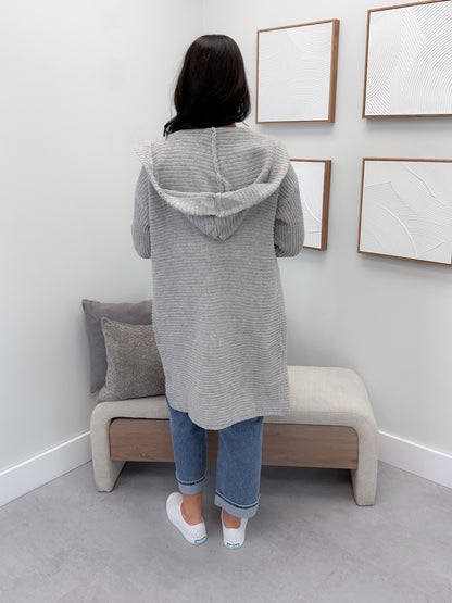 Lillian Long Cardigan in Grey