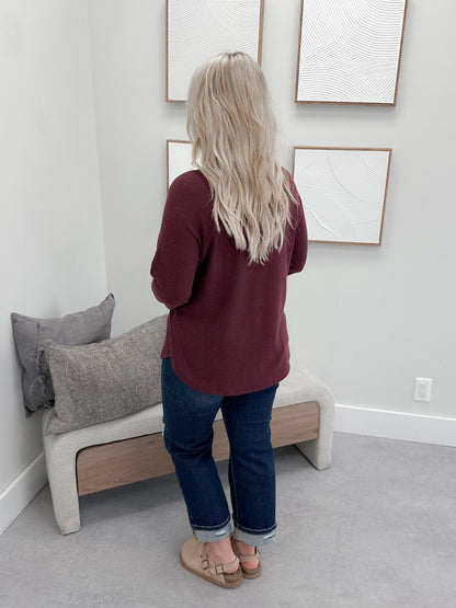 Kalan Long Sleeve in Black Cherry