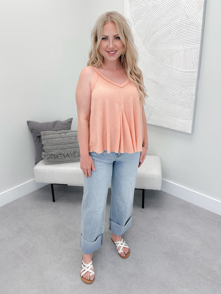 Skye Tank in Peach