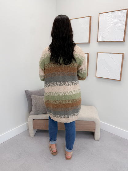 Newport Cardigan in Earthy Olive