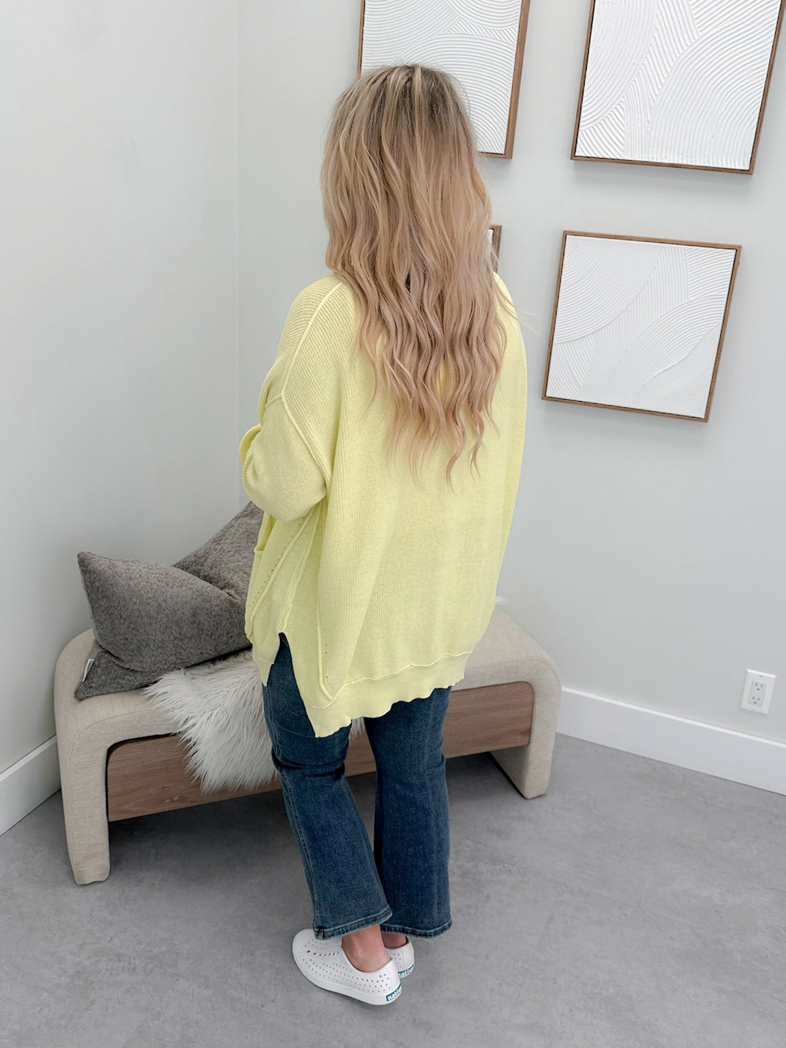Cybil Cardigan in Lemon