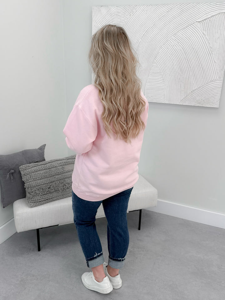 Amour Puffed Pullover in Pink by Ash + Antler