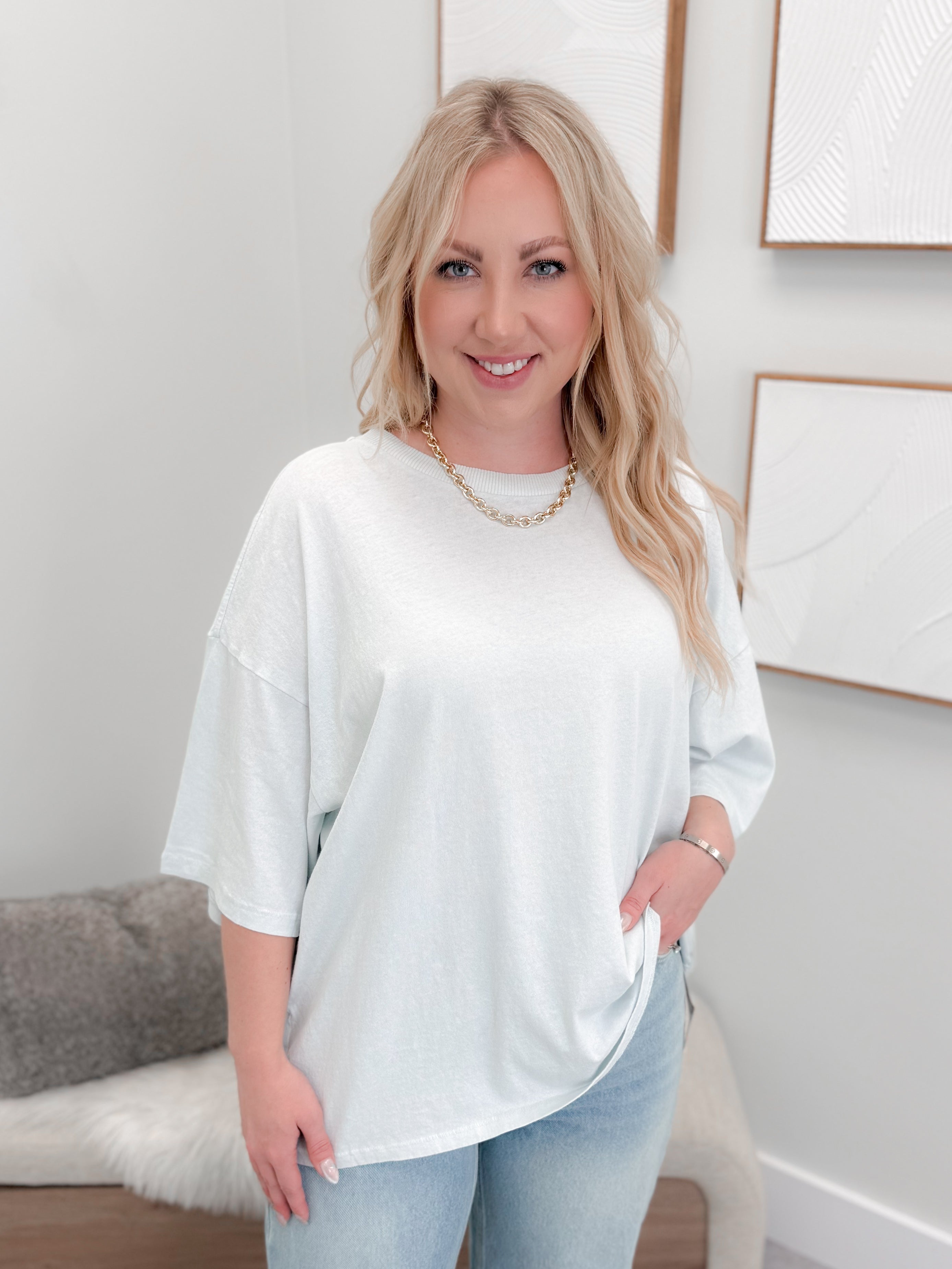 Tackle Tee in Arctic Snow by Free People
