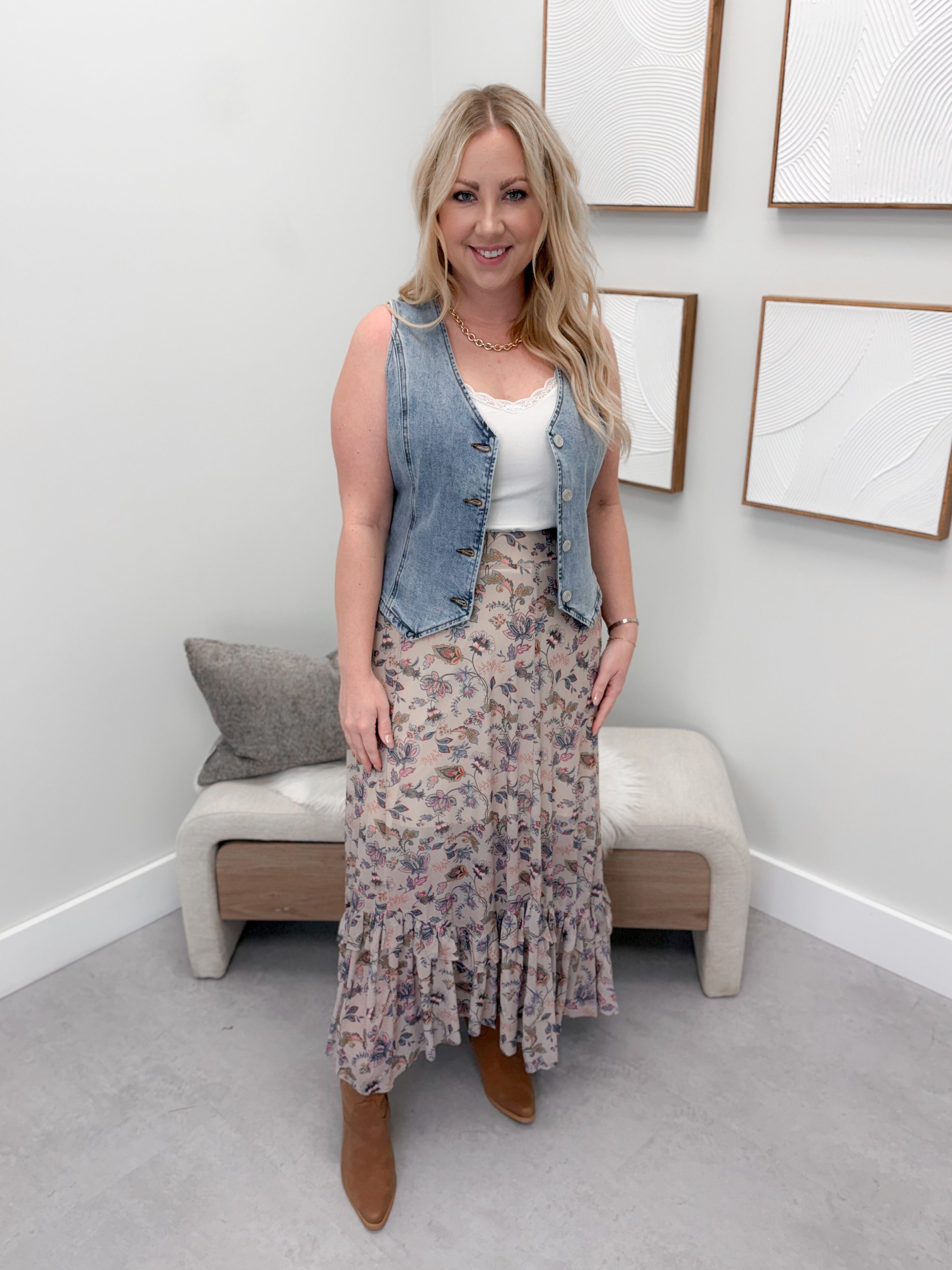 Paisley Skirt in Floral