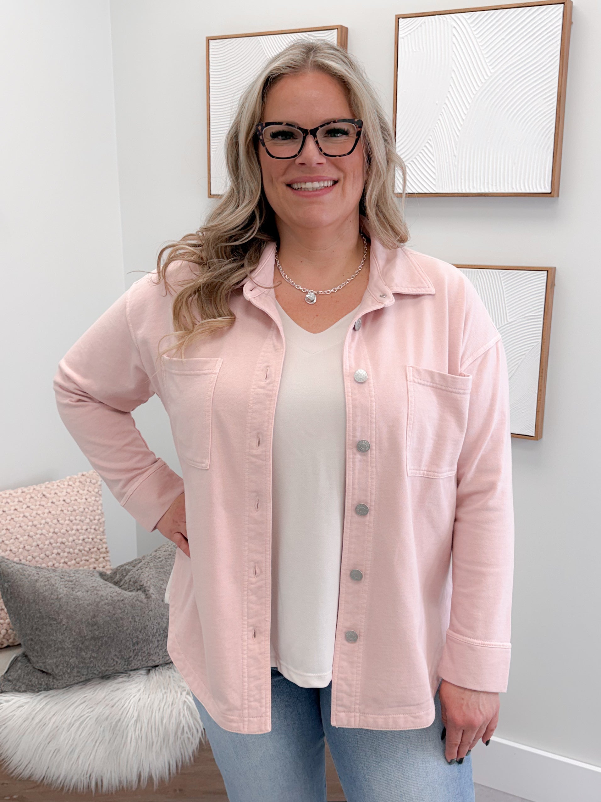 Talise Shacket in Pink