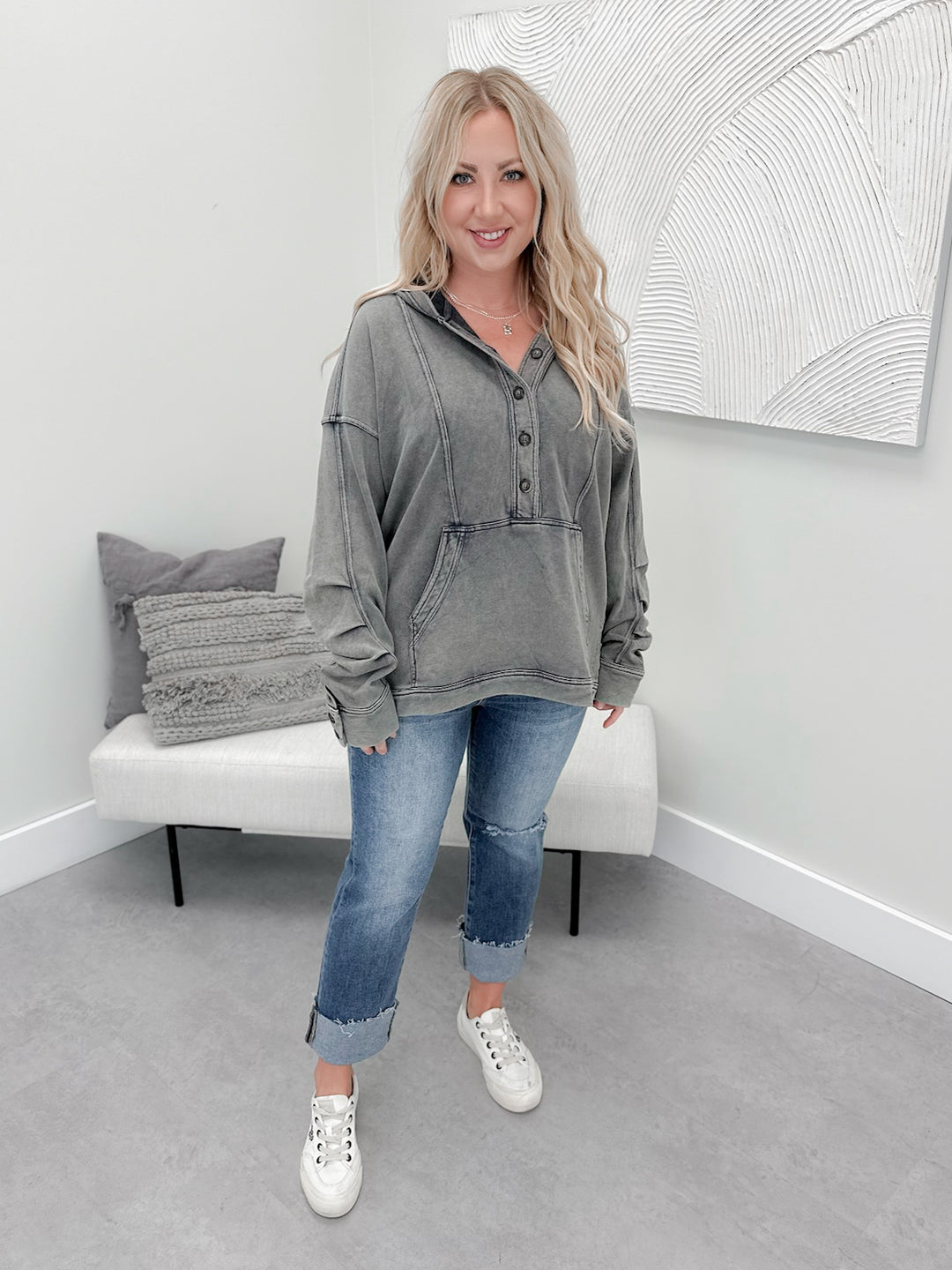 Vale Pullover in Denim Wash