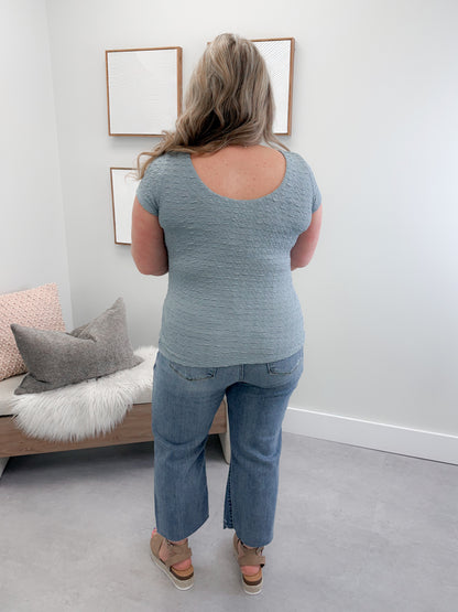 Roz Tee in Blue Grey - L/O Small