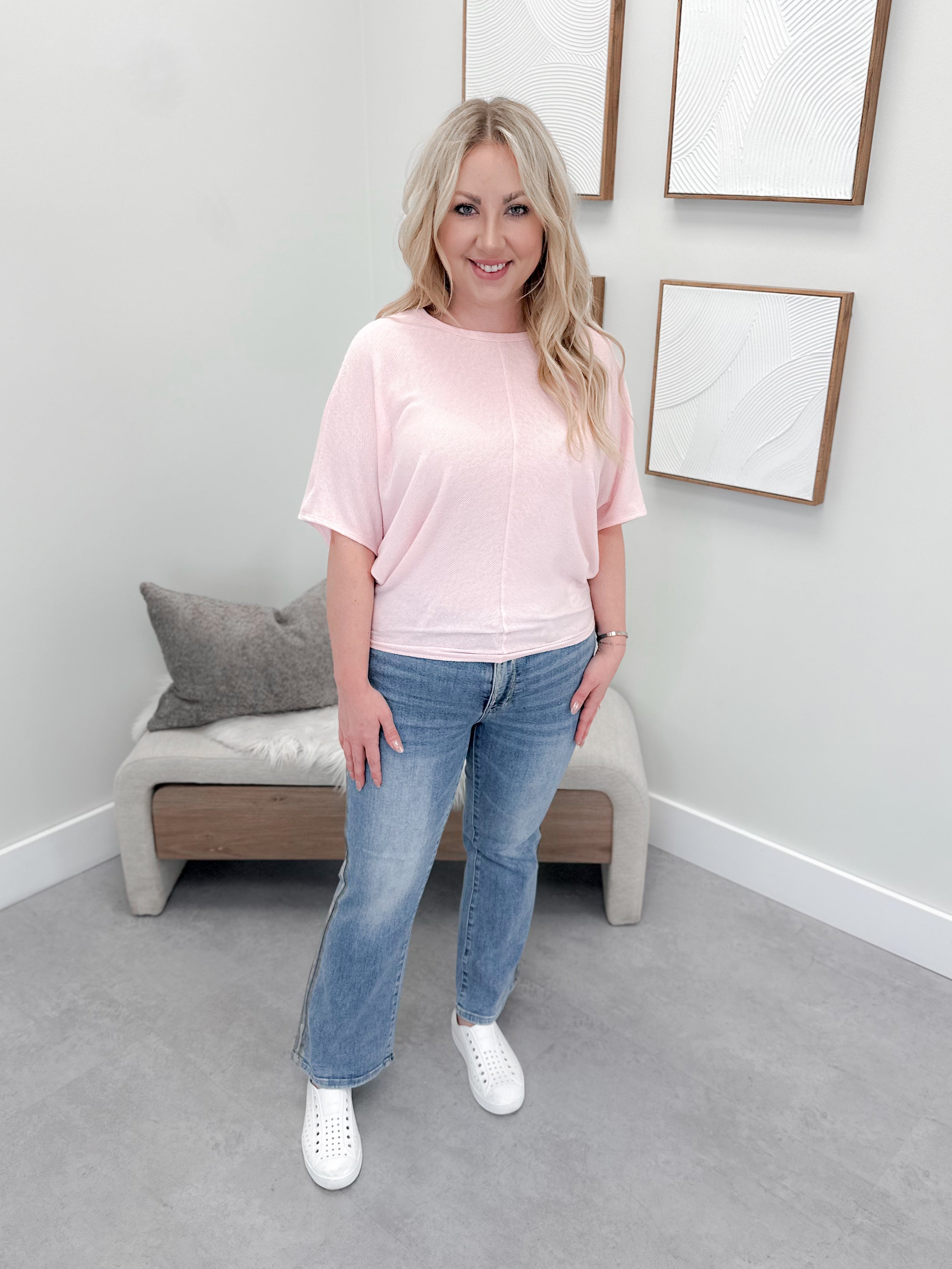 Mimi Cocoon Top in Pink