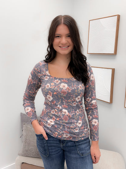 Alyssa Long Sleeve in Blushwood