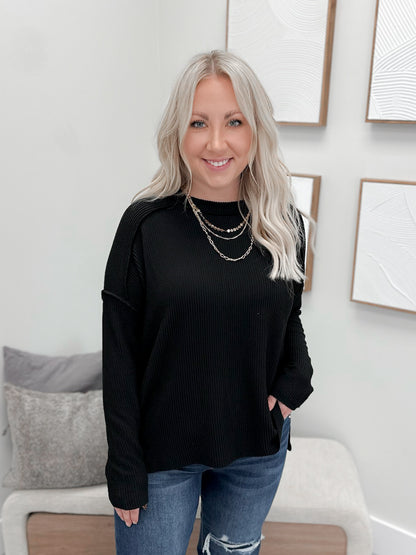 Joss Wave Long Sleeve in Black
