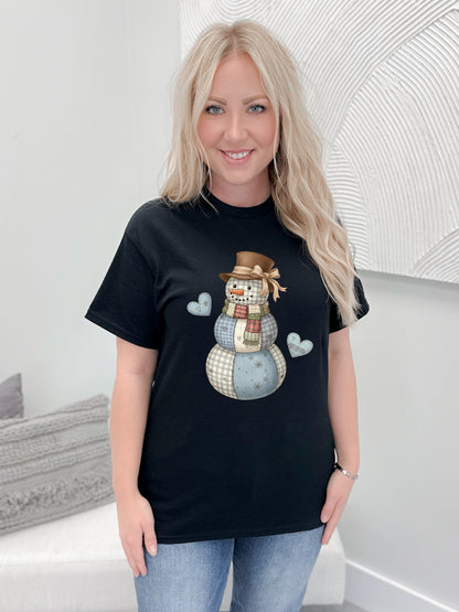 Cottage Snowman Graphix Tee