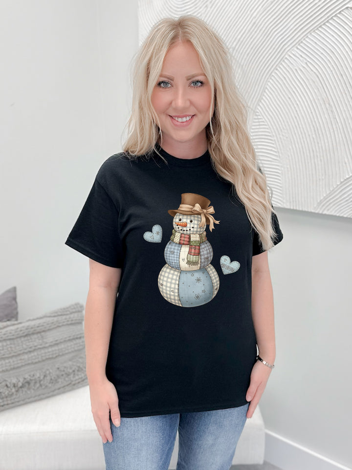 Cottage Snowman Graphix Tee