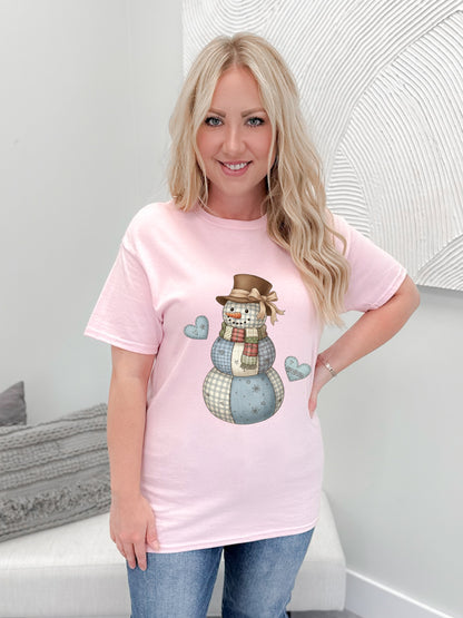 Cottage Snowman Graphix Tee