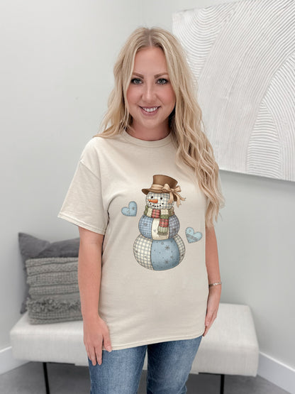 Cottage Snowman Graphix Tee