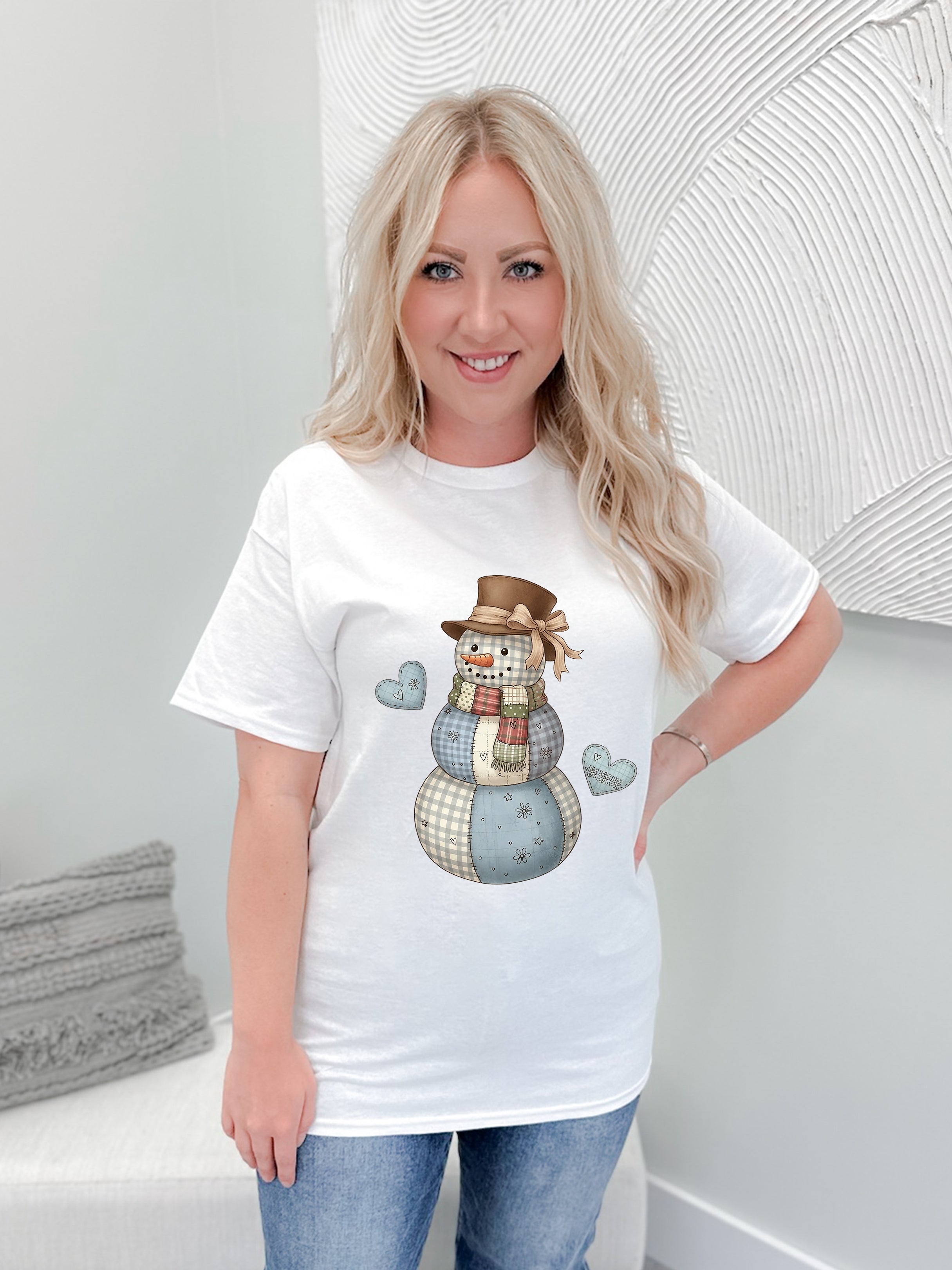 Cottage Snowman Graphix Tee