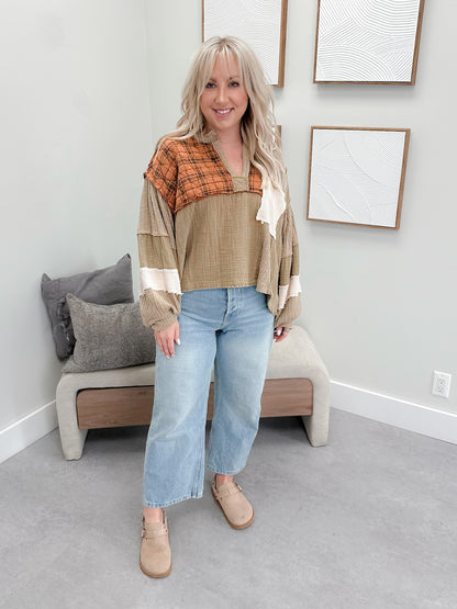Ferna Long Sleeve in Mixed Olive