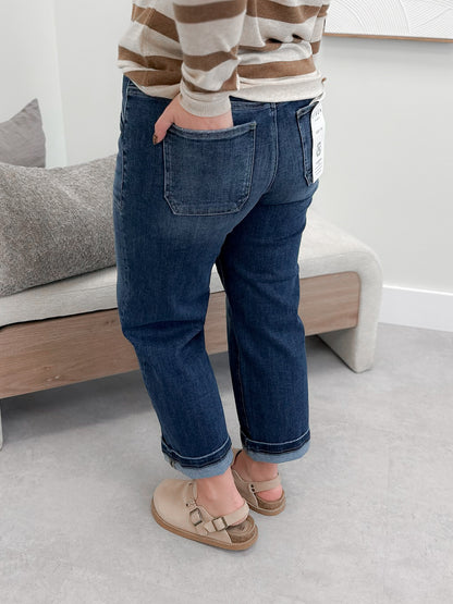 Connie Cropped High Rise Jeans by Risen
