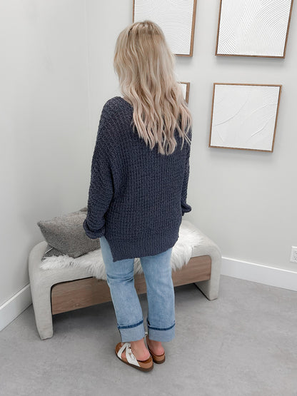Blake Sweater in Blue Grey