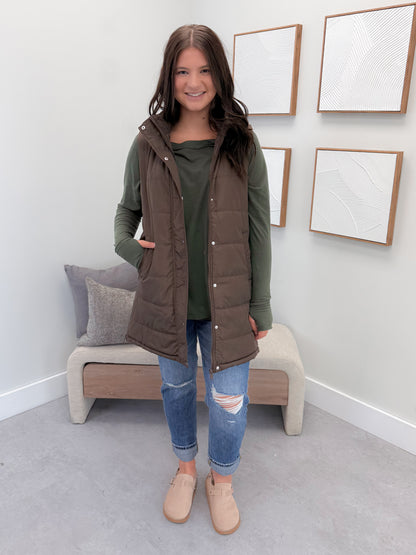 609 Vest in Chocolate by Twenty Nine The Label