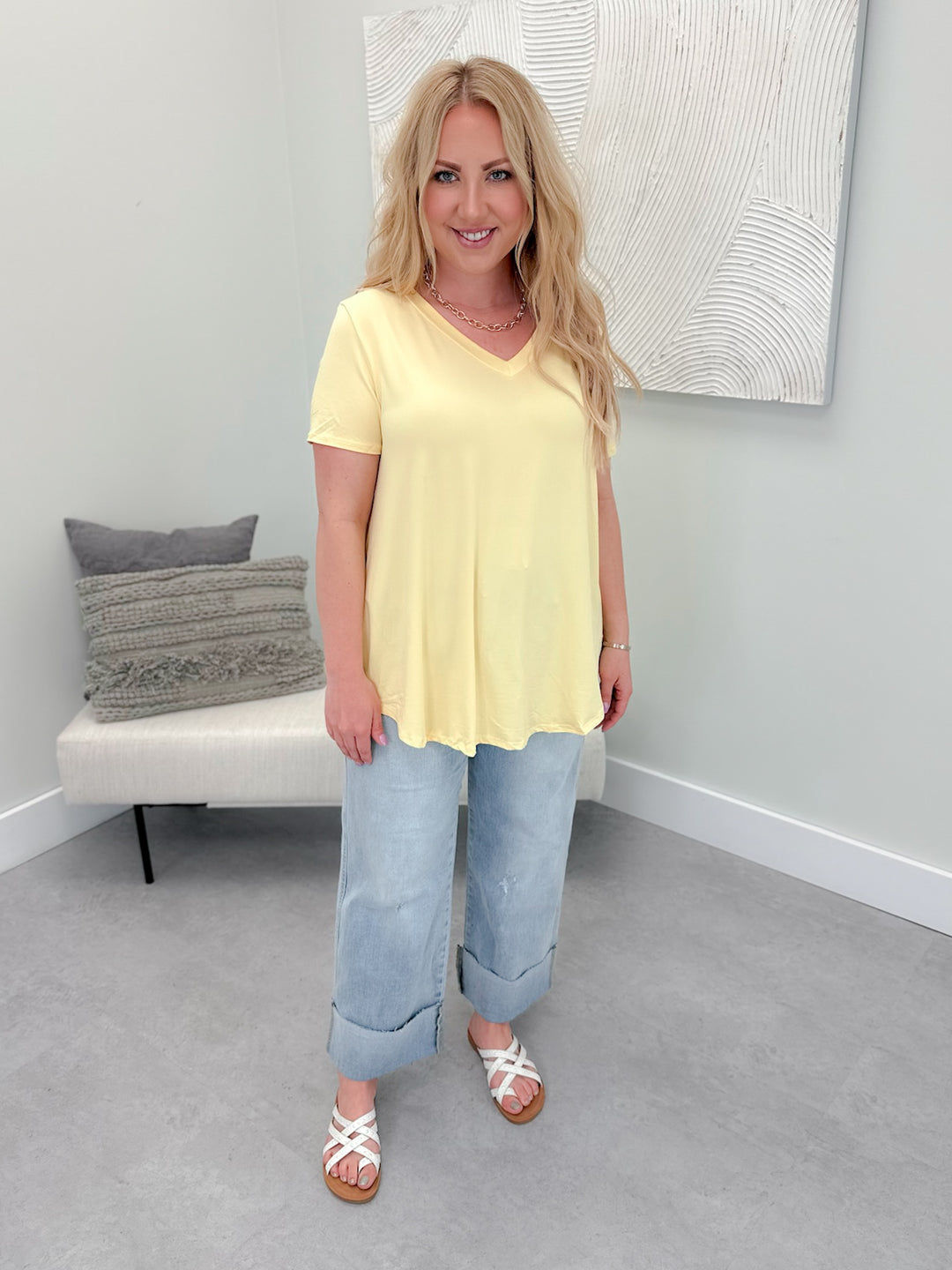 Buttery Basic Tee in Banana