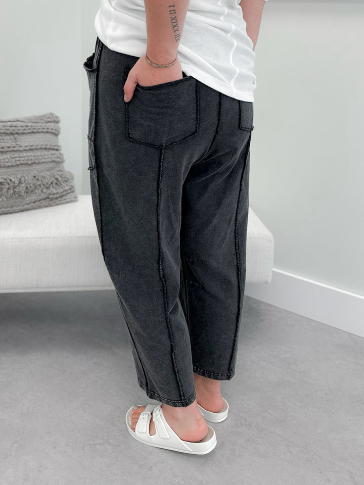 Boardwalk Comfy Pants in Washed Black