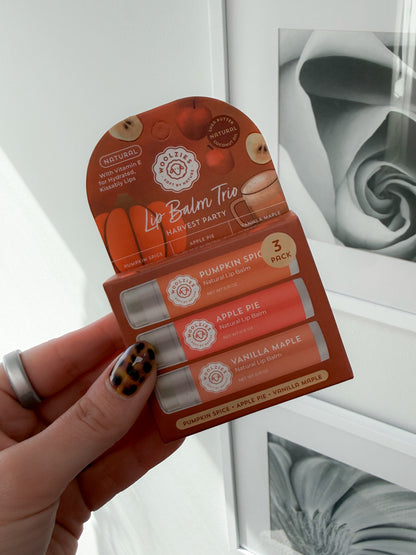 Harvest Party Natural Lip Balm Trio