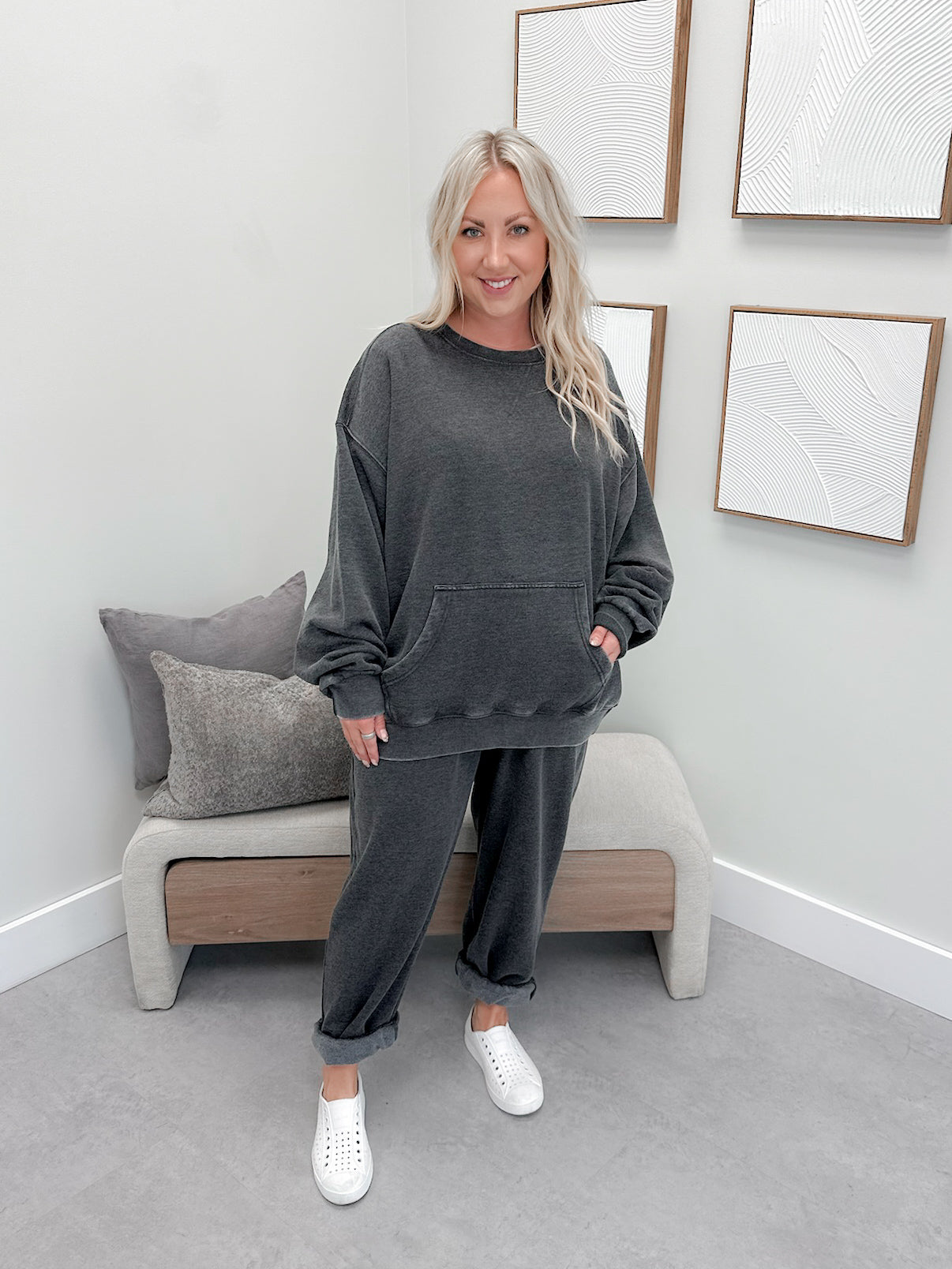 Slow It Down Joggers in Black by Free People