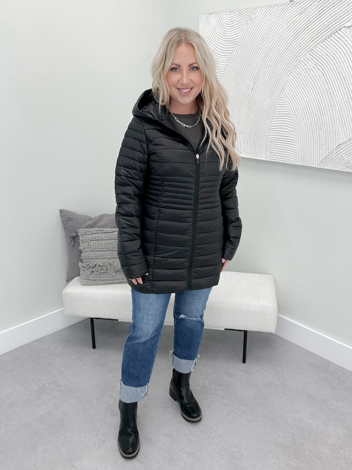 Jasper Ultralight Long Jacket in Black