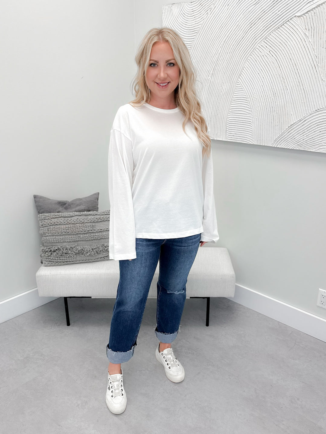 Janet Long Sleeve in Cloud