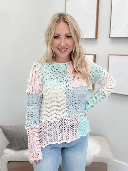 Esme Sweater in Mixed Pastel