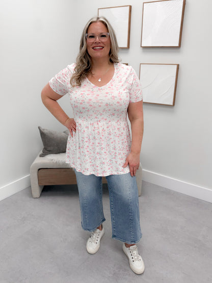 Greta Top in Pink Floral