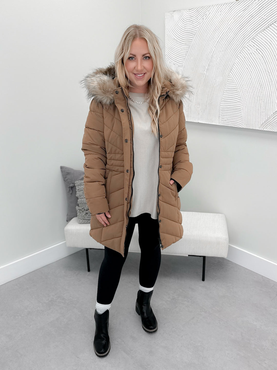 Whistler Chevron Parka in Bronze