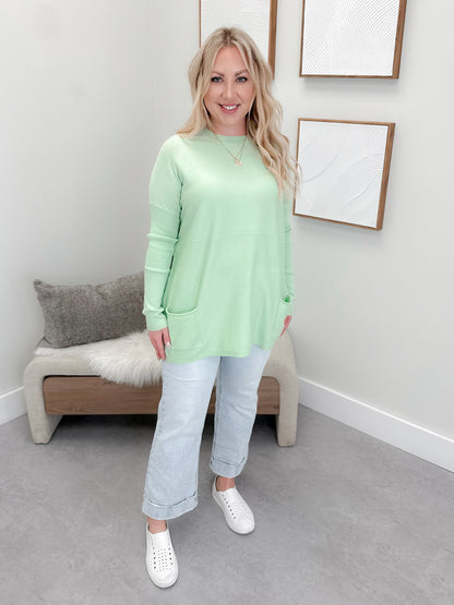229 Pocket Sweater in Melon by Twenty Nine The Label