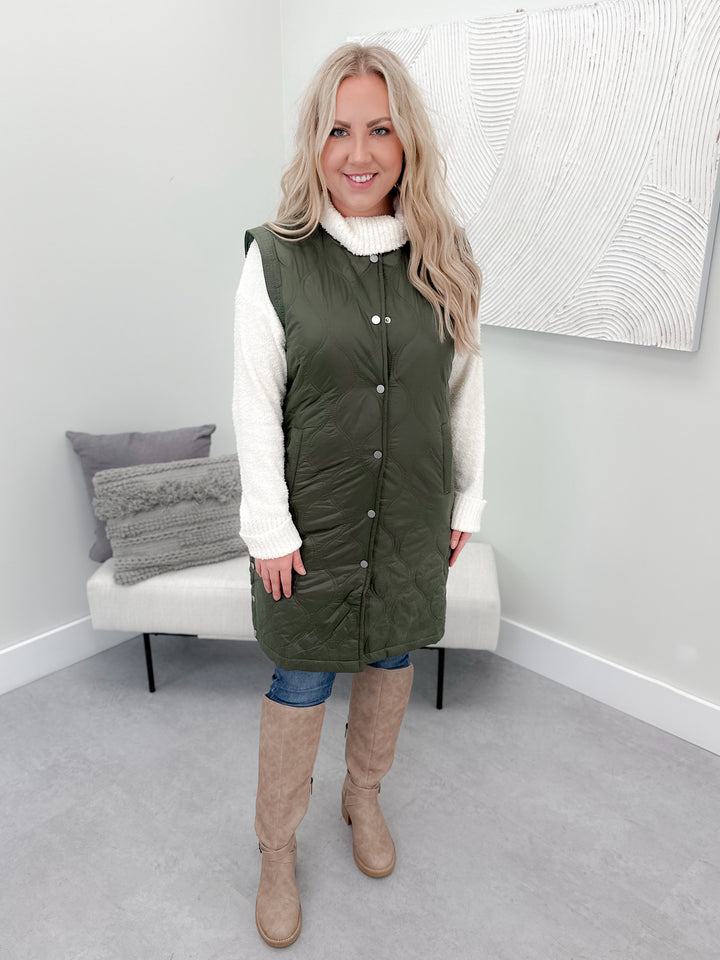 Jovie Vest in Olive