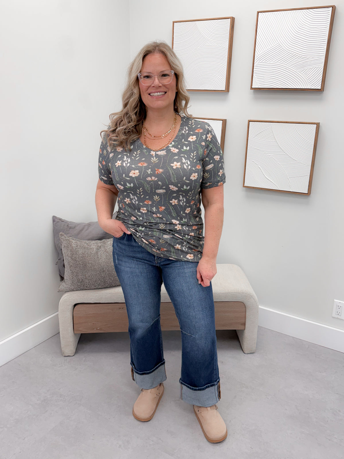 Coralie Tee in Wildflower