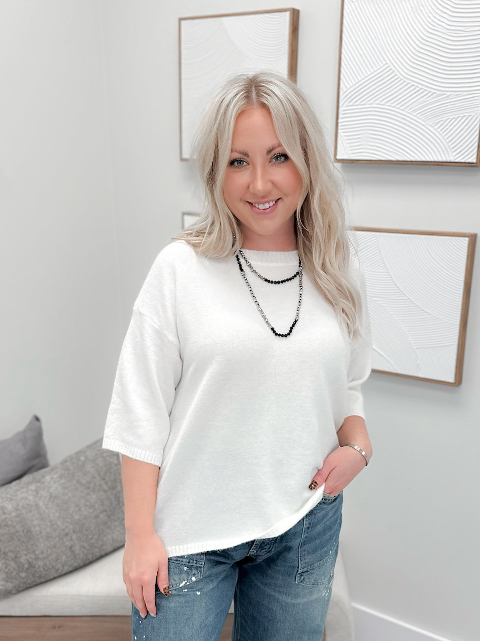 Heather Sweater in Cloud