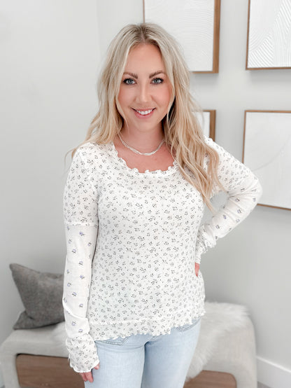 Neera Long Sleeve in Blue Floral