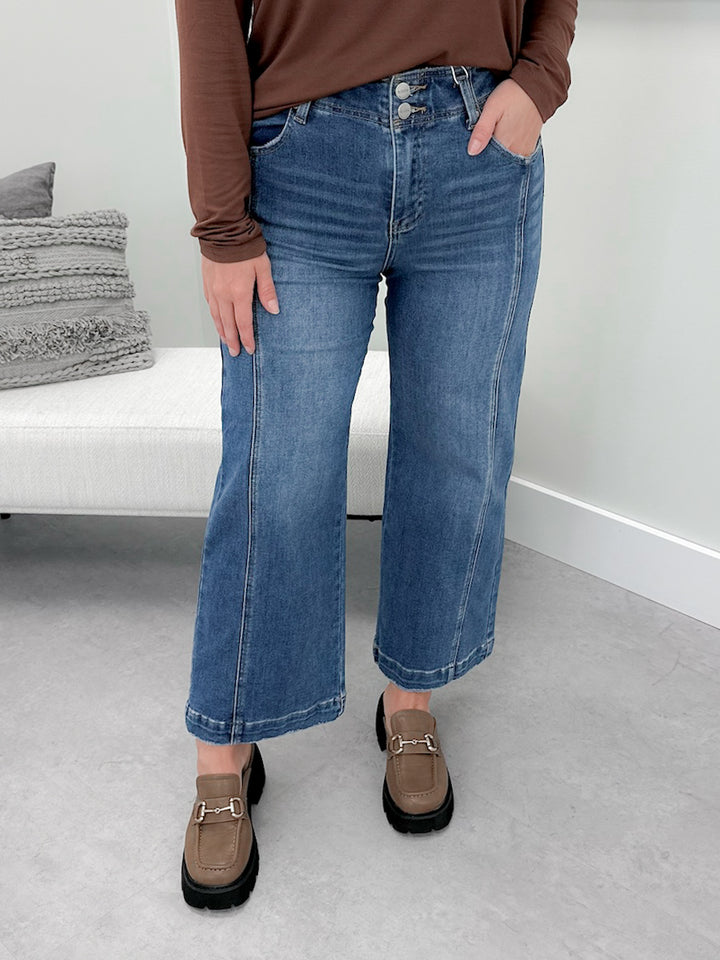 Kip Wide Leg Cropped Jeans by Risen