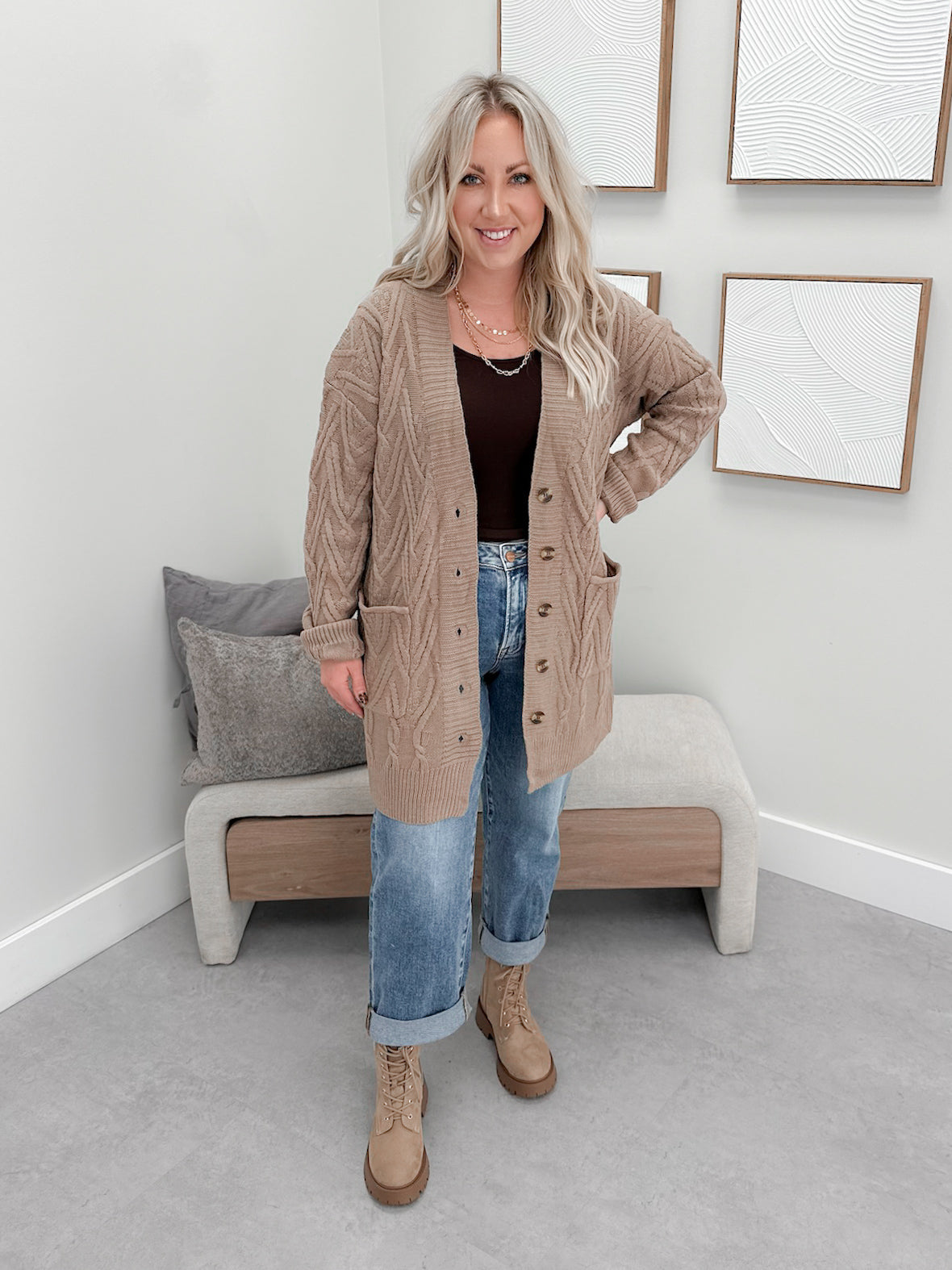 Brooks Cardigan in Mocha