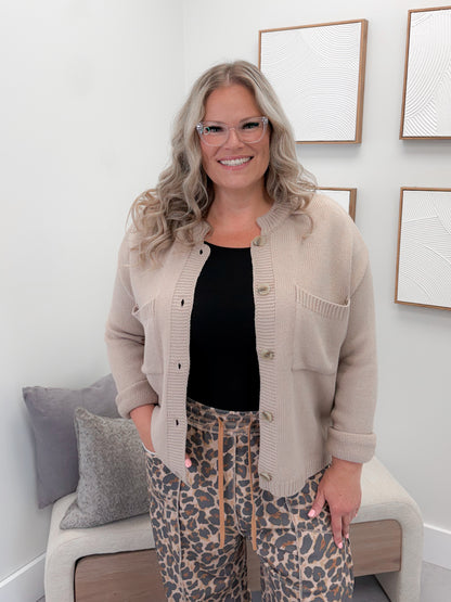 Vienna Cardigan in Taupe